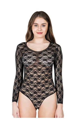 Bisiklet Yaka Dantelli Çıtçıtlı Kadın Body 327