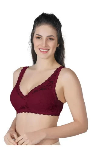 Bordo Mı Emay 188 B Pedli Dantelli Telli Toparlayıcı Sütyen
