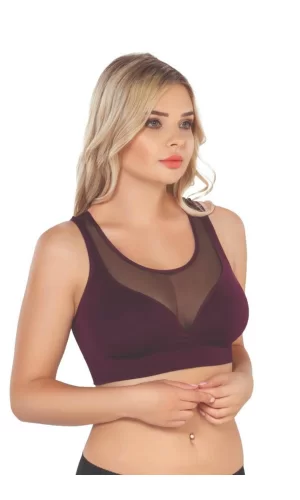 Bordo Mı Emay 4028 Seamless Tül Toparlayıcı Büstiyer