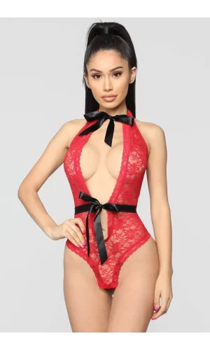 Boyun Ve Bel Kısmı Fiyonklu Babydoll 3209