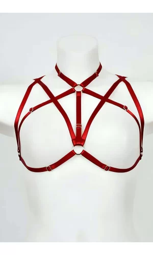 Boyundan Bağlamalı Fetiş Göğüs Harness - Brf166