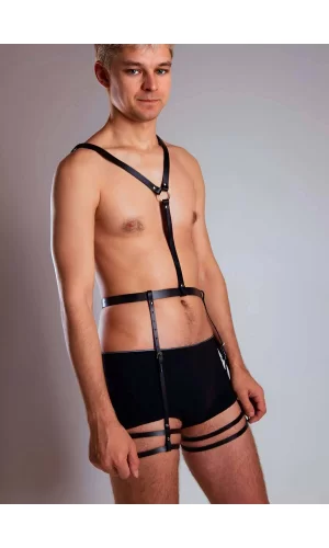 Boyundan Bağlamalı Seksi Erkek  Fantazi Jartiyer - Brfm42