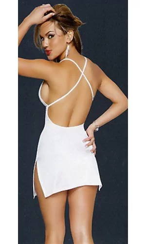 Br03105 Arkası Çapraz Yırbrfaçlı Gecelik