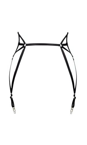 Çok Seksi Lastik Jartiyer Harness - Brf153