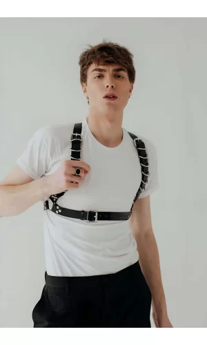 D Halka Detaylı Şık Erkek  Harness - Brfm92
