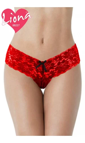 Dantelli Kadın Kırmızı Seksi Külot
