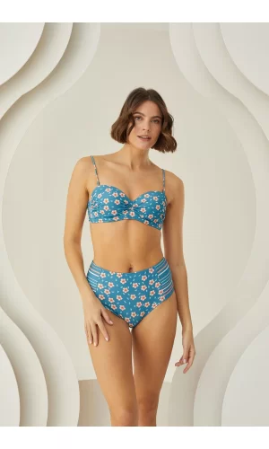 Deep Straplez Yüksel Bel Bikini Takımı