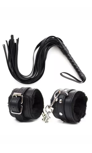 Deri Bileklik Kırbaç Harness Set