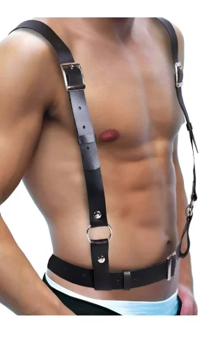Deri Harness Aksesuar, Şık Erkek  Harness - Brfm168