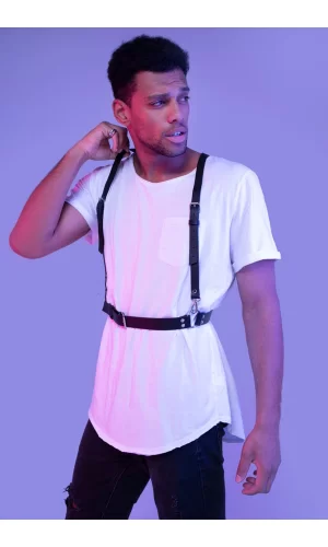 Deri Sade Erkek  Harness Askı 1162