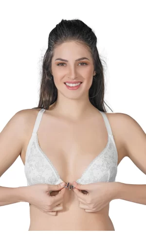 Ekru Mı Emay 187 C Önden Açılır Balenli Sporcu Sütyen