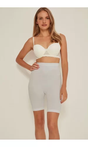 Ekru Mı Emay 3005 Soft Uzun Paçalı Boxer Korse