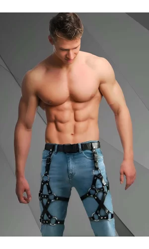 Erkek  Deri Bacak Harness, Bacak Aksesuar, Kot Aksesuar, Partywear - Brfm201