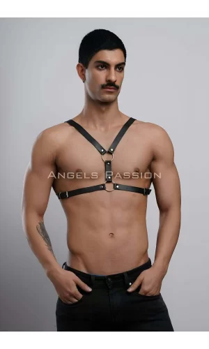 Erkek  Deri Göğüs Harness, Erkek  Fantazi Giyim, Clubwear, Partywear - Brfm44