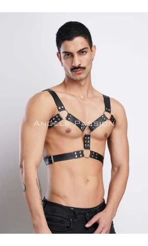 Erkek  Deri Göğüs Harness, Erkek  Parti Akseuar, Partywear - Brfm78