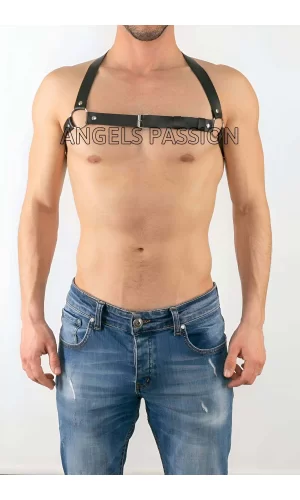 Erkek  Deri İç Giyim - Erkek  Deri Omuz Harness - Fantazi Erkek  İç Giyim - Gay Giyim Modelleri - Brfm16