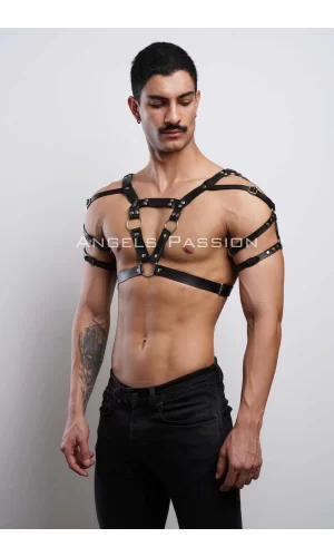 Erkek  Harness, Erkek  Partywear, Deri Erkek  Parti Elbise Aksesuarı - Brfm6