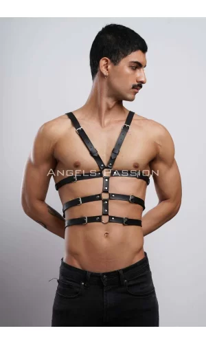 Erkek  İç Giyim Seksi Fantazi Giyim - Erkek  Deri Fantazi Giyim - Seksi Erkek  Deri Harness - Brfm38