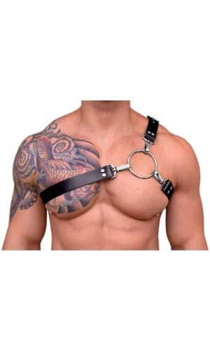 Erkek  Tek Omuz Harness, Deri Bacak Aksesuarı, Fantazi Erkek  Dış Giyim - Brfm177