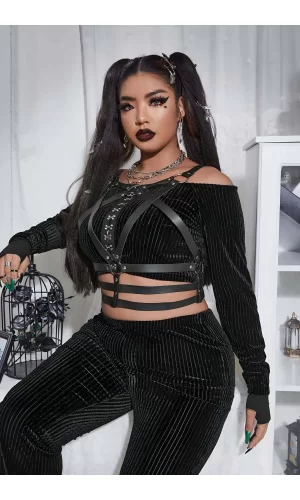 Fantazi Deri Göğüs Harness, Kadın Göğüs Üzeri Harness - Brf955