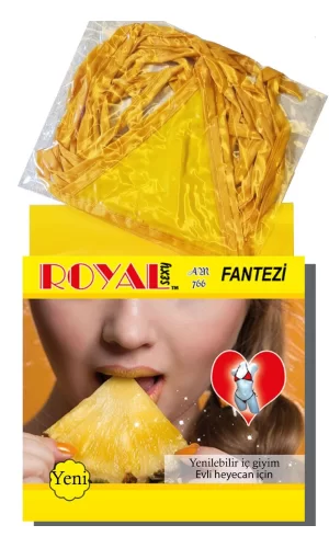 Fantezi Tüketilebilen Yenilebilir Ananas Aromalı İç Çamaşırı Takımı