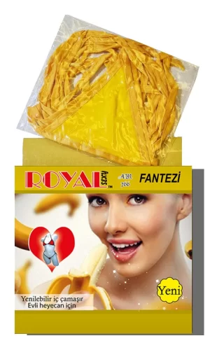 Fantezi Tüketilebilen Yenilebilir Muz Aromalı İç Çamaşırı Takımı