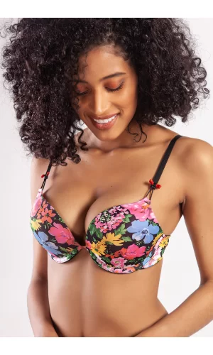 Garden Heavy Push Up Bra, Siyah Konforlu Ve Şık Sütyen