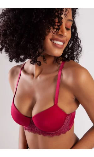 Garland Big Size Plunge Bra, Şarap Rengi Konforlu Ve Şık Sütyen