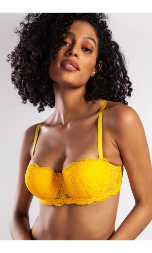 G.colors Push Up Strapless Bra, Sarı Konforlu Ve Şık Sütyen