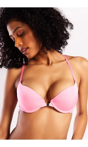 Githa Foam Cup Push Up Bra,neon Pembe Renk Straplez Konforlu Ve Şık Sütyen