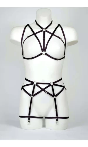 Göğüs Ve Jartiyer Kemerli Seksi Harness - Brf161