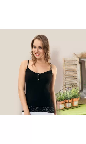 İnce Askılı Dantelli Kadın Atlet 168