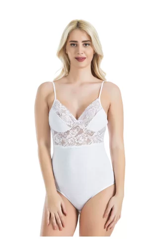 İp Askılı Dantelli Kadın Body 334