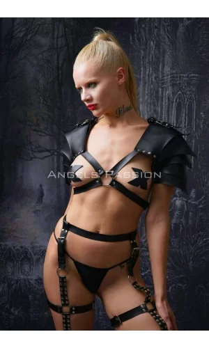 Kadın Gladyatör Jartiyer Harness Takım, Cosplay Kostüm - Brf1345