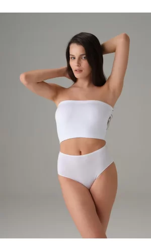 Kadın Pamuk Straplez Beyaz 9133