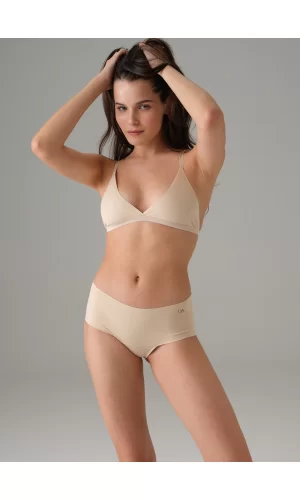 Kadın Ten Lazer Kesim Dikişsiz İnvisible Külot Slip 6163