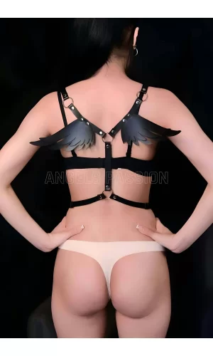 Kanatlı Şık Ve Seksi Deri Harness - Brf642