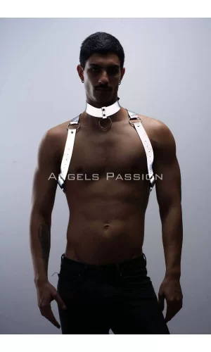 Karanlıkta Parlayan (reflektörlü) Choker Ve Göğüs Harness Takım, Clubwear - Brfm35