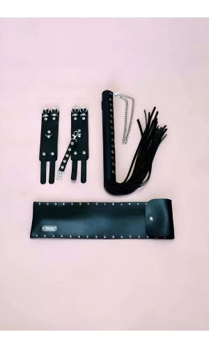 Kelepçe - Kırbaç Set, Kırbaç Takım, Fantezi Kelepçe Takım - Brf1304