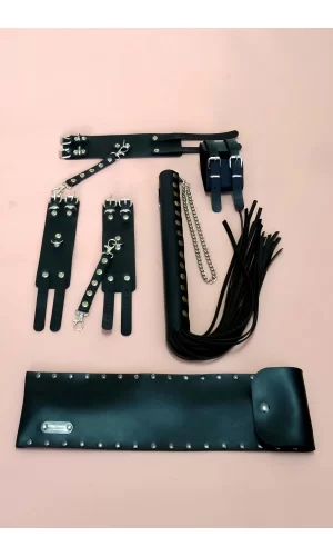 Kelepçe Kırbaç Takım 3lü Set, El - Ayak Kelepçesi, Kırbaç - Brf1305