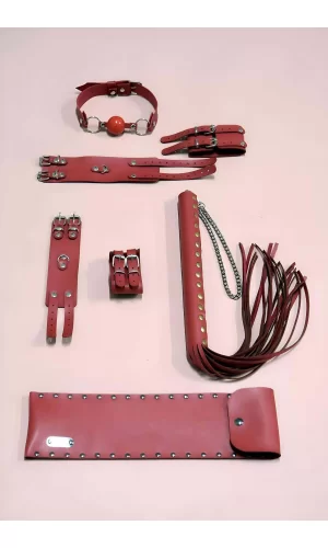 Kırbaç Kelepçe Takım 4lü Set, El - Ayak Kelepçesi, Kırbaç, Ağız Topu - Brf1306