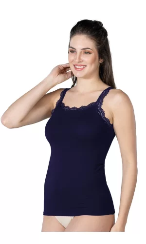 Lacivert  Mı Emay 1411 Modal Cotton Dantelli Atlet