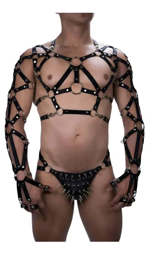 Lastik Göğüs Ve Çivili Külot Harness Takım - Brfm181
