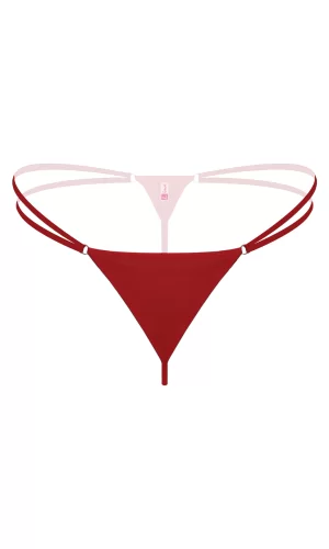 Lastikli Kırmızı Büyük Beden G String Tanga