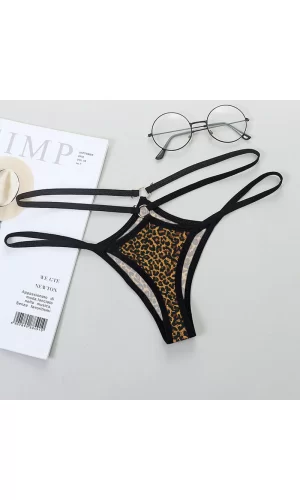 Leopar Desenli Fantazi String Külot
