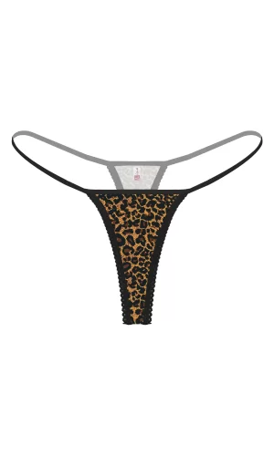 Leopar Desenli Kadın Fantezi String
