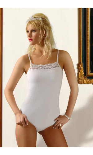 Likralı Dantelli İp Askılı Body 4062