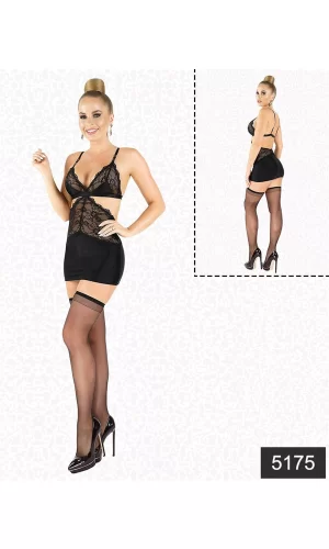Likralı Saten Babydoll