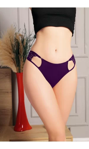 Luz&Pos Arias Closet Lacivert Bel Kısmı Dantelli Külot