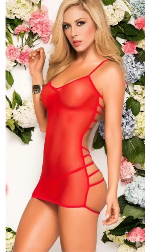 Luz&Pos Arias Closet Ön Kısmı Transparan Sırt Ve Popo Kısmı Dekolteli Mini Fantezi Gecelik